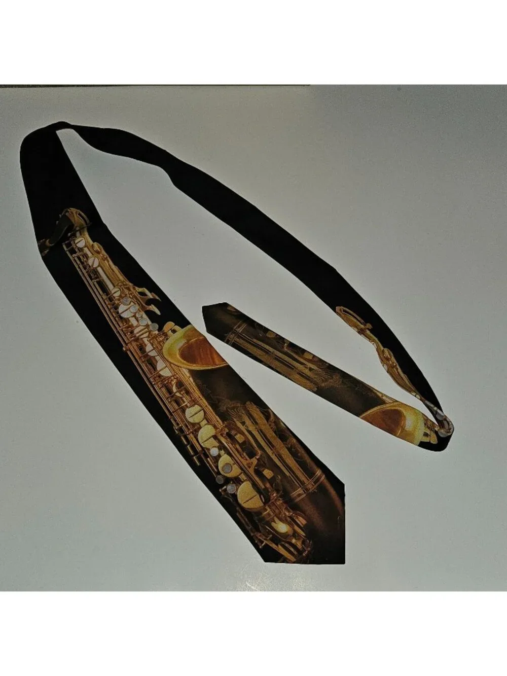 VTG NOS 1995 Ralph Marlin Saxophone Neck Tie Jazz Instrument 56